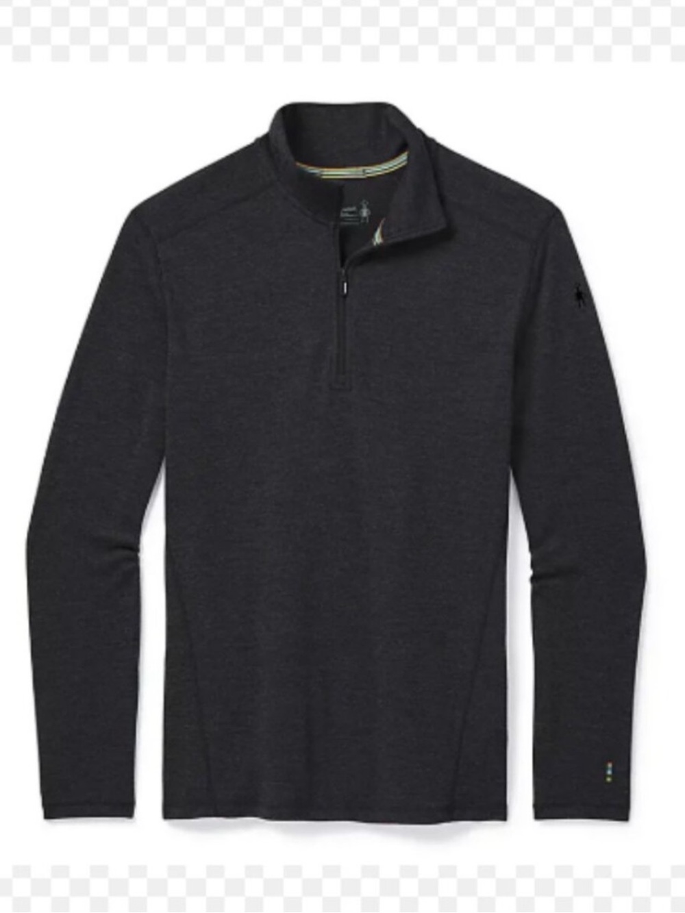 Smartwool Gray Merino Wool Quarter Zip Sweater- M
